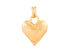Sterling Silver Vermeil Hammered Solid Heart in 14K Gold Micron Vermeil, (SP-5923)